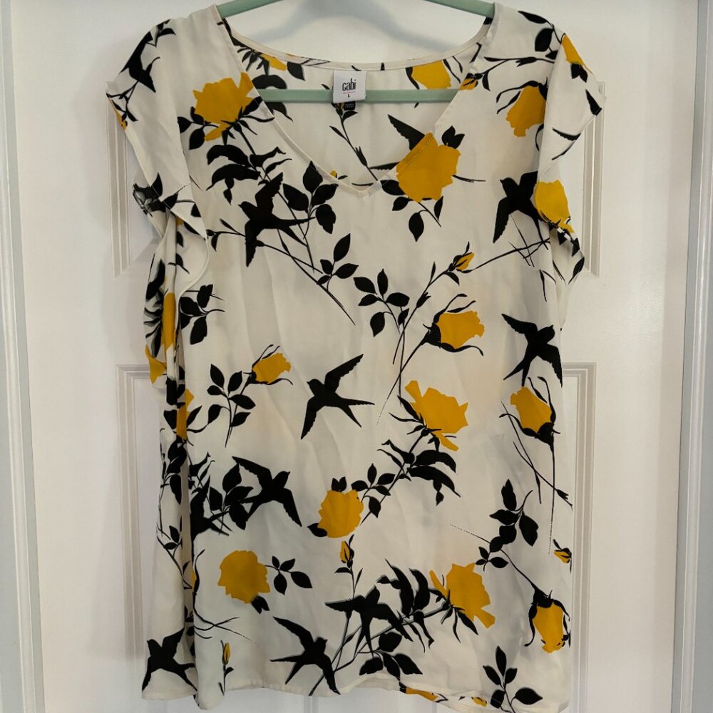 CAbi, size L. lemon blouse
